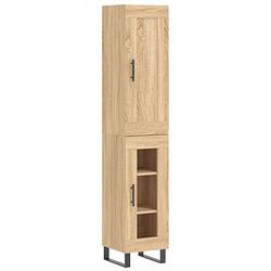 Foto van Vidaxl hoge kast 34,5x34x180 cm bewerkt hout sonoma eikenkleurig