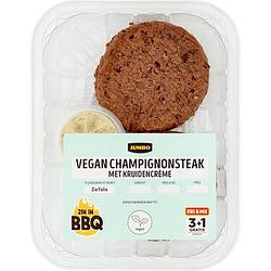 Foto van 3+1 gratis | jumbo vegan steak met vegan kruidencreme 2 stuks aanbieding bij jumbo