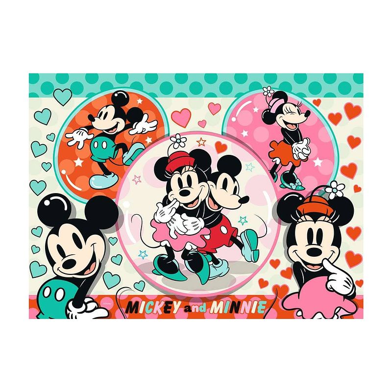 Foto van Ravensburger kinderpuzzel 150 xxl disney droompaar mickey & minnie