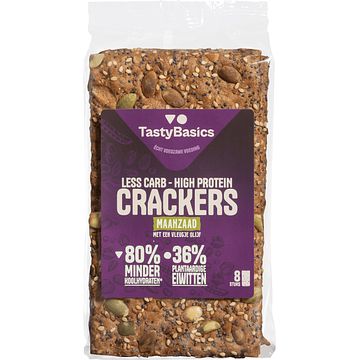 Foto van Tastybasics crackers maanzaad en olijf 200g bij jumbo