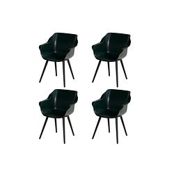 Foto van Hartman sophie studio dining armstoel - night green - set van 4