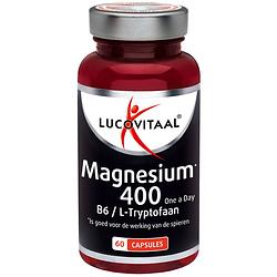 Foto van Lucovitaal magnesium 400 met vitamine b6 & l-tryptofaan capsules