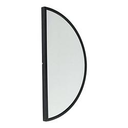 Foto van Loft42 mirror spiegel half rond - zwart - metaal - 60x31