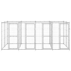 Foto van The living store hondenkennel - gegalvaniseerd staal - 440 x 220 x 180 cm - afsluitbaar