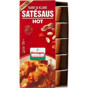 Foto van Verstegen kant & klare satesaus hot 5 x 80ml bij jumbo