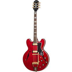 Foto van Epiphone 150th anniversary sheraton cherry semi-akoestische gitaar met hard case