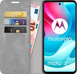 Foto van Just in case wallet magnetic motorola moto g60s book case grijs