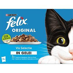 Foto van Felix® original vis selectie in gelei kattenvoer 12 x 85g bij jumbo