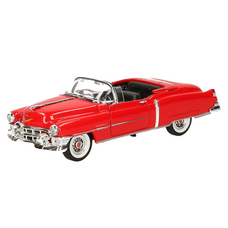 Foto van Modelauto cadillac eldorado 1953 rood schaal 1:24/23 x 8 x 6 cm - speelgoed auto's