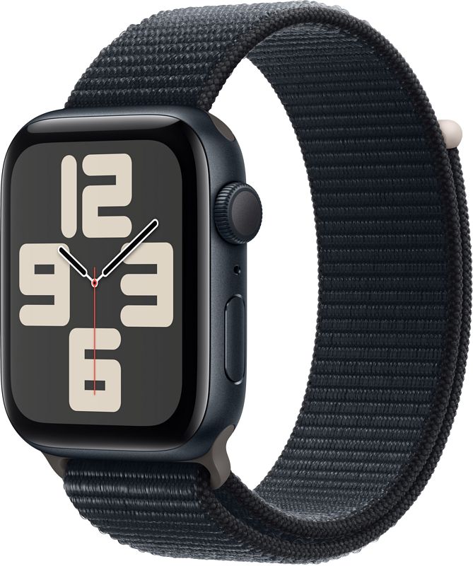 Foto van Apple watch se (2022) 44mm midnight aluminium sport loop