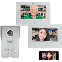 Foto van Elro dv477ip2 wifi ip video deur intercom - met 2x 7 inch kleurenscherm - bekijken en communiceren via app