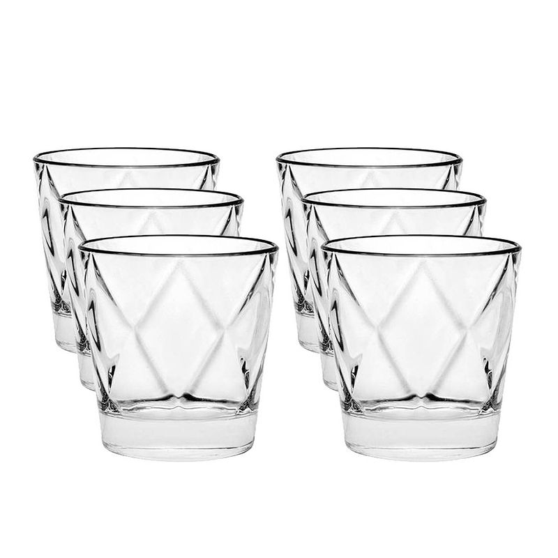 Foto van 6x luxe drinkglazen/waterglazen concerto 290 ml - drinkglazen