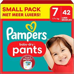 Foto van Pampers - baby dry pants - maat 7 - small pack - 42 stuks - 17+ kg