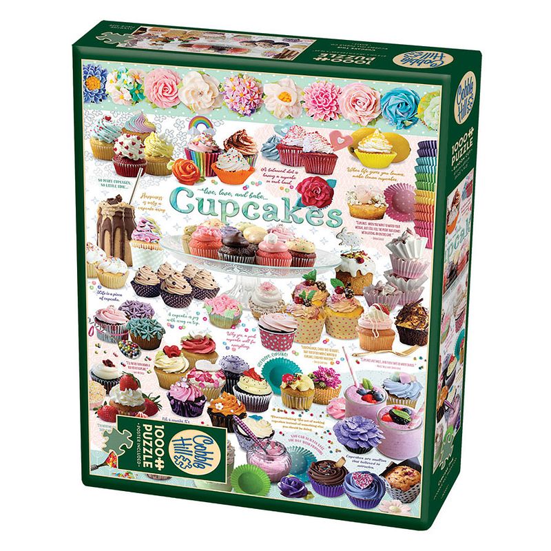 Foto van Cobble hill legpuzzel cupcakes karton 1000 stukjes