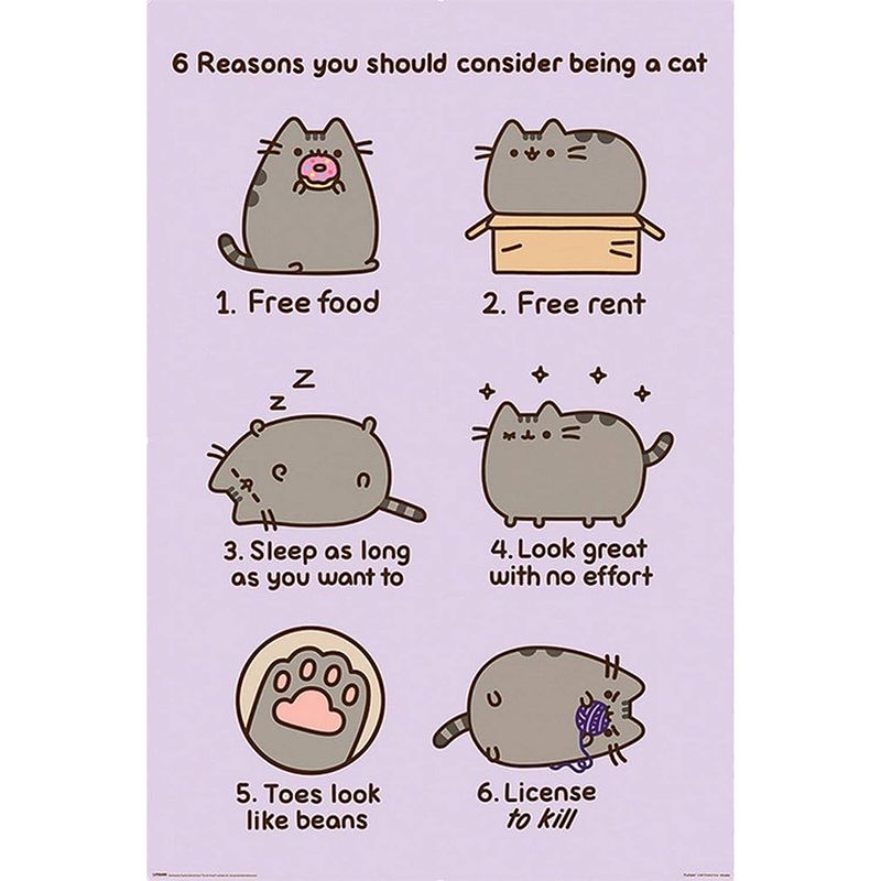 Foto van Pyramid pusheen reasons to be a cat poster 61x91,5cm