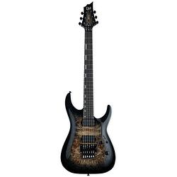 Foto van Esp ltd deluxe h-1001fr black natural burst elektrische gitaar