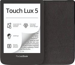 Foto van Pocketbook touch lux 5 ink zwart + pocketbook shell book case zwart