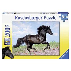 Foto van Ravensburger puzzel xxl zwarte hengst - 200 stukjes