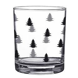 Foto van Clayre & eef waterglas 230 ml glas kerstbomen drinkbeker drinkglas transparant drinkbeker drinkglas