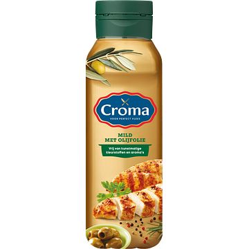 Foto van Croma mild met olijfolie vloeibare bakboter voor bakken en braden fles 450ml bij jumbo