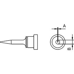 Foto van Weller lt-1s soldeerpunt ronde vorm, lang grootte soldeerpunt 0.2 mm inhoud: 1 stuk(s)