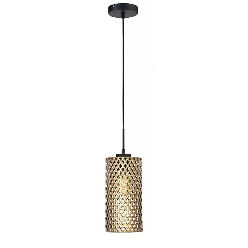 Foto van Freelight hanglamp cestino 1 lichts ø 15 cm zwart - goud