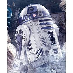 Foto van Poster star wars the last jedi r2-d2 droid 40x50cm
