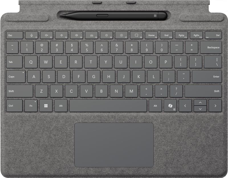 Foto van Microsoft surface pro type cover met slim pen platina qwerty