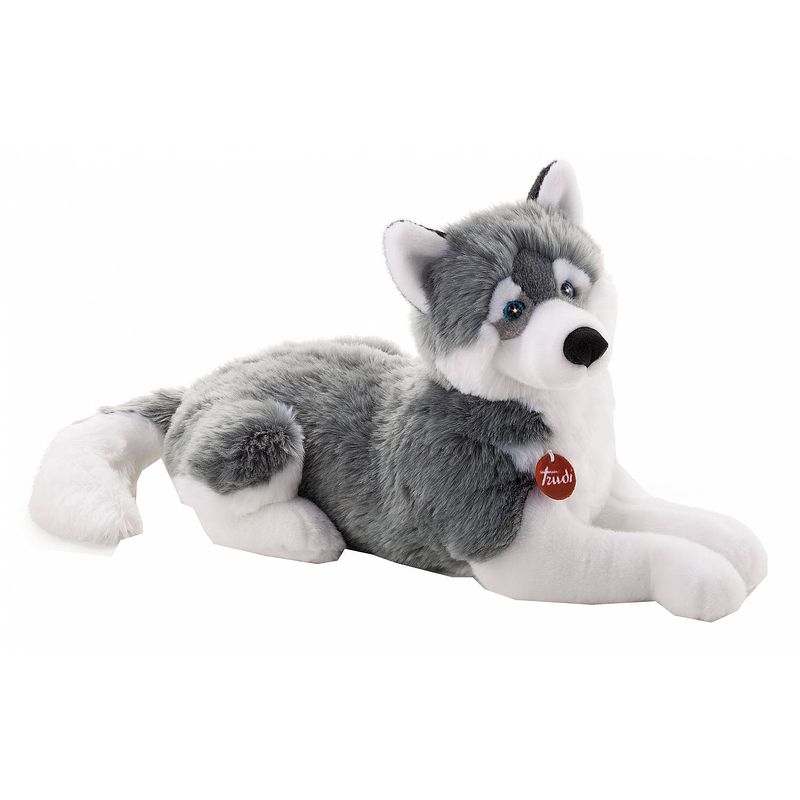 Foto van Trudi knuffel hond huskey 60 cm grijs/wit