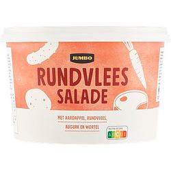 Foto van Jumbo rundvleessalade met aardappel, rundvlees, augurk en wortel 1kg