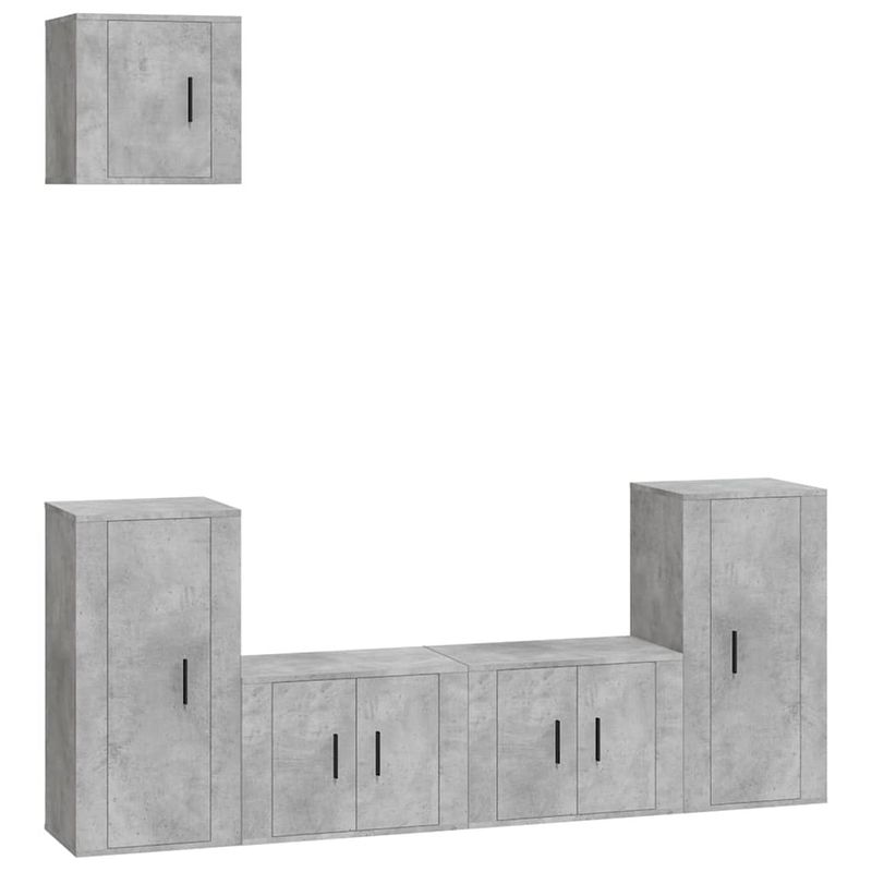 Foto van Vidaxl 5-delige tv-meubelset bewerkt hout betongrijs