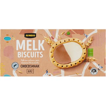 Foto van Jumbo melkbiscuits chocosmaak 6 stuks