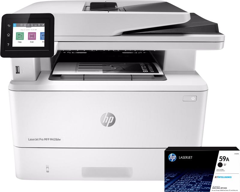 Foto van Hp laserjet pro mfp m428dw + 1 extra zwarte toner