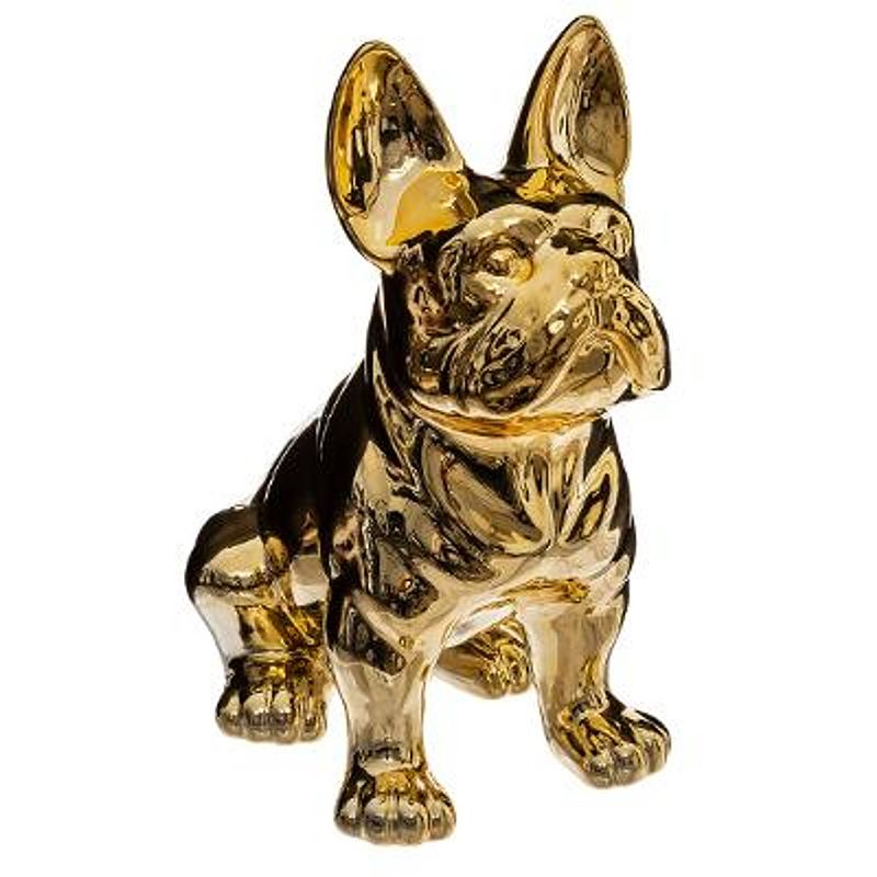 Foto van Casa di elturo beeld bulldog goud - h22 cm