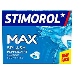 Foto van Stimorol max splash kauwgom peppermint single suikervrij 19, 8g bij jumbo