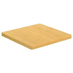Foto van The living store bamboe tafelblad - 40x40x2.5 cm - duurzaam materiaal - veelzijdig en eenvoudig schoon te maken - the