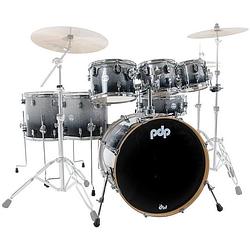 Foto van Pdp drums pd806068001 concept maple silver to black sparkle 7d. shellset