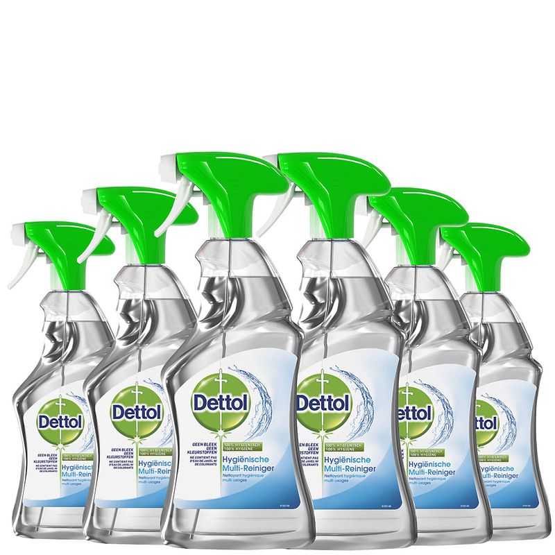 Foto van Dettol allesreiniger spray power & fresh - multireiniger - 500ml x6