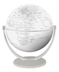 Foto van Globe 15 cm pol. wit gestileerd draai & kantel - pakket (4028465940194)