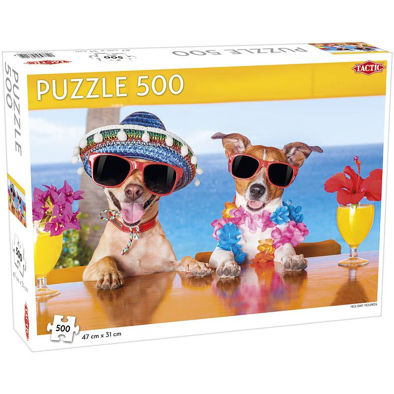 Foto van Tactic puzzel holiday hounds 500 stukjes