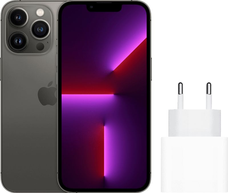 Foto van Apple iphone 13 pro 128gb grafiet + apple usb c oplader 20w