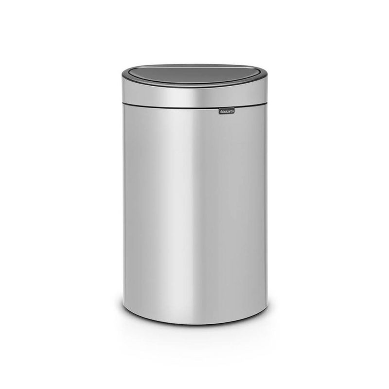 Foto van Brabantia touch bin afvalemmer 40 liter met kunststof binnenemmer - metallic grey