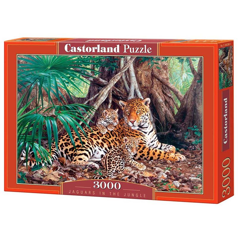Foto van Castorland puzzel jaguars in the jungle - 3000 stukjes