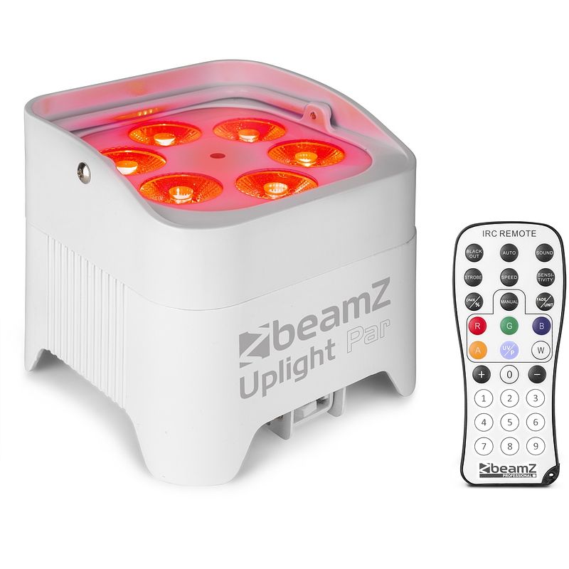 Foto van Beamz bbp96sw accu spot par 6 x 12 w wdmx