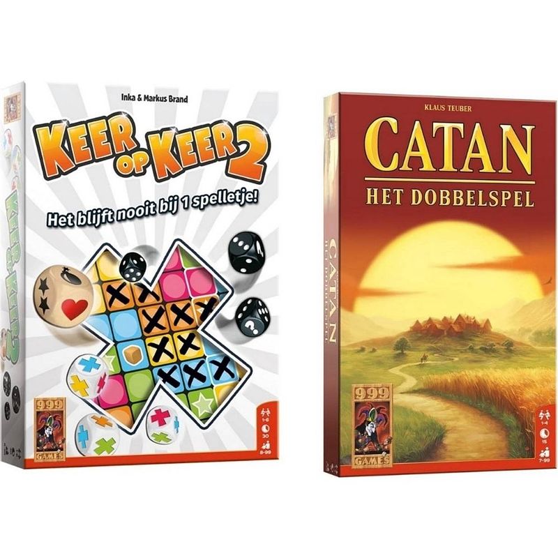 Foto van Spellenbundel - dobbelspel - 2 stuks - keer op keer 2 & kolonisten van catan dobbelspel