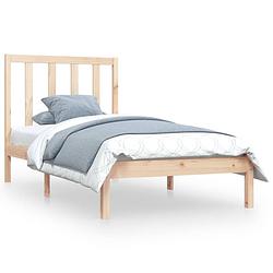 Foto van The living store bedframe grenenhout - 205.5 x 95.5 x 100 cm - stabiel en comfortabel - geschikt voor matras 90 x 200