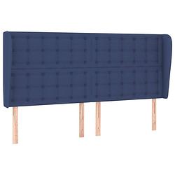 Foto van The living store klassiek hoofdbord - blauw - 183x23x118/128 cm