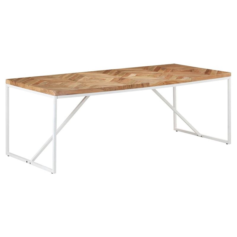 Foto van Vidaxl eettafel 200x90x76 cm massief acaciahout en mangohout