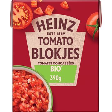 Foto van Heinz tomaten blokjes bio 390g bij jumbo