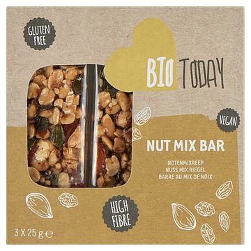 Foto van Biotoday notenmixreep 3 x 25g bij jumbo